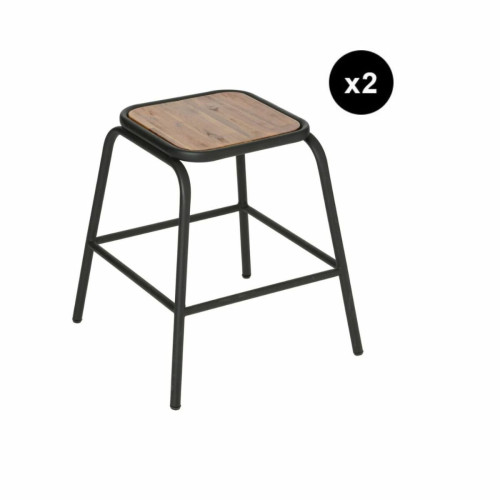 3S. x Home - Lot de 2 tabourets "Edena" - Chaise Et Tabouret Et Banc Design