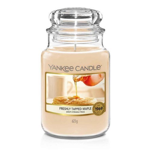 Yankee Candle Bougie - Bougie Grand Modèle Freshly Tapped Maple - La déco