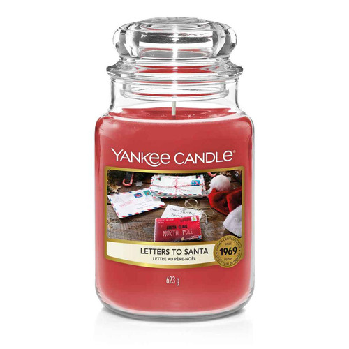 Yankee Candle Bougie - Bougie Grand Modèle Letters to santa  - Yankee candle bougie deco