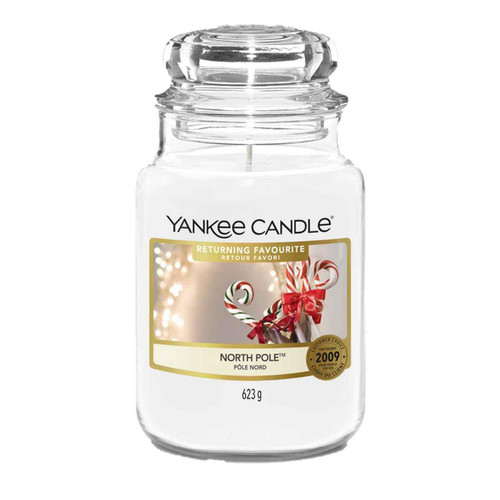 Yankee Candle Bougie - Bougie Grand Modèle North Pole - Ambiance de Noël