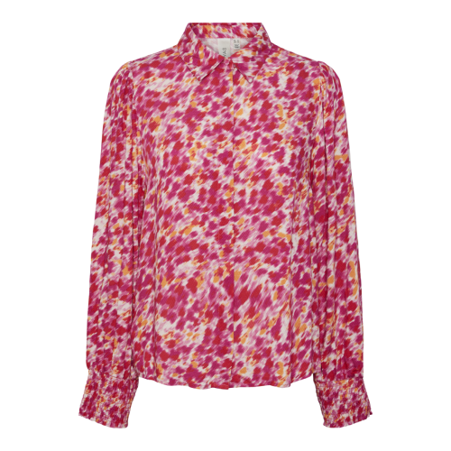 YAS - Chemise manches longues rose en viscose Pia - Nouveautés blouses femme