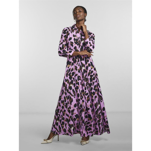 YAS - Robe chemise violet en viscose Tess - Nouveautés La mode