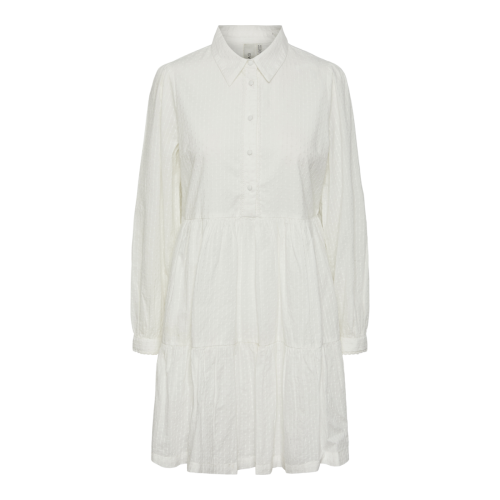 YAS - Robe courte manches longues blanc Clio - Robes courtes femme blanc