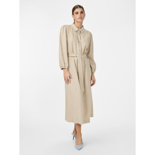 YAS - Robe longue manches 3/4 gris - Robe femme