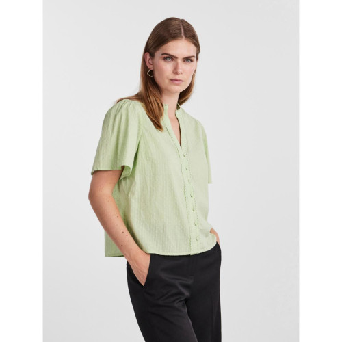 YAS - Top manches courtes vert Zoe - Nouveautés blouses femme