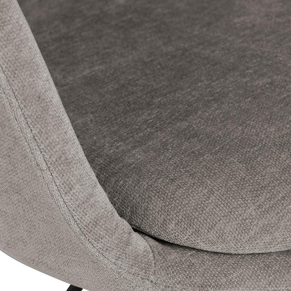 Chaise de bureau tissu soft touch gris clair Chaise
