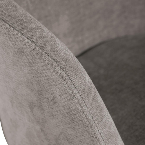 Chaise de bureau tissu soft touch gris clair Gris Zago Meuble & Déco