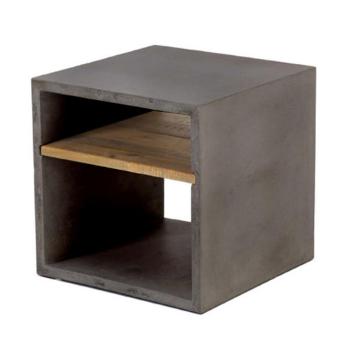 Zago - Cube 2 niches clair - Table De Chevet Design